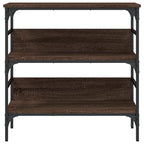 Tavolino Consolle Rovere Marrone 75x32x75 cm Legno Multistrato