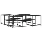 Tavolino da Salotto Nero 121x121x40 cm in Legno Multistrato