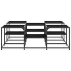 Tavolino da Salotto Nero 121x121x40 cm in Legno Multistrato