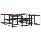 Tavolino Salotto Rovere Fumo 121x121x40 cm Legno Multistrato