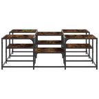 Tavolino Salotto Rovere Fumo 121x121x40 cm Legno Multistrato