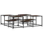 Tavolino Salotto Rovere Marrone 121x121x40 cm Legno Multistrato