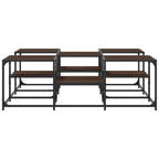 Tavolino Salotto Rovere Marrone 121x121x40 cm Legno Multistrato
