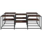 Tavolino Salotto Rovere Marrone 121x121x40 cm Legno Multistrato