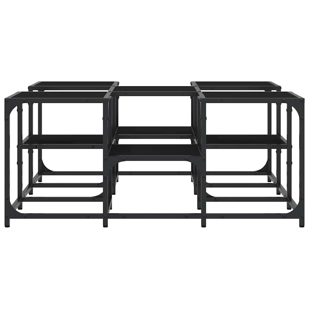 Tavolino da Salotto Nero 91x91x40 cm in Legno Multistrato