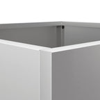 Fioriere 2pz Argento 32x30x29 cm in Acciaio Zincato