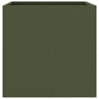 Fioriere 2 pz Verde Oliva 42x40x39 cm in Acciaio