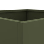 Fioriere 2 pz Verde Oliva 42x40x39 cm in Acciaio