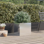 Fioriera Argento 42x40x39 cm in Acciaio Inox