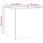 Fioriera Argento 42x40x39 cm in Acciaio Inox