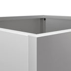 Fioriere 2pz Argento 49x47x46 cm in Acciaio Zincato