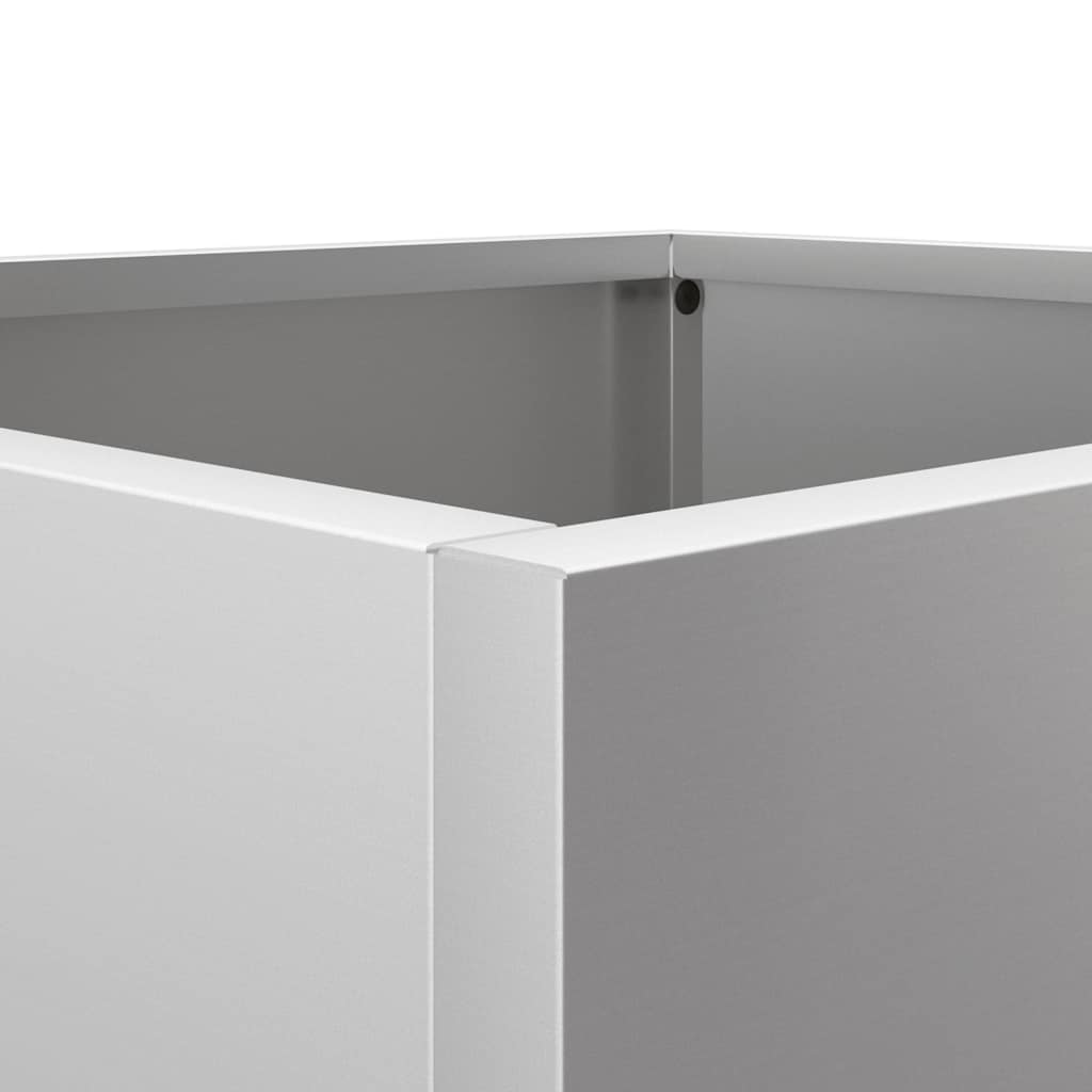 Fioriere 2pz Argento 49x47x46 cm in Acciaio Zincato