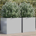 Fioriere 2pz Argento 49x47x46 cm in Acciaio Zincato