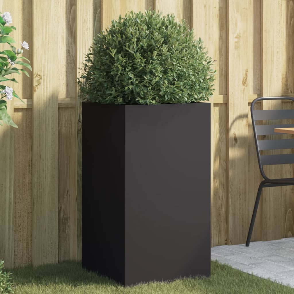 Fioriera Nera 42x38x75 cm in Acciaio