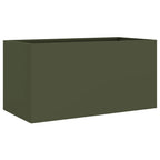 Fioriera Verde Oliva 62x30x29 cm in Acciaio