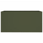Fioriera Verde Oliva 62x30x29 cm in Acciaio