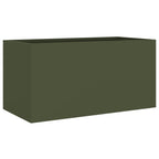 Fioriera Verde Oliva 62x30x29 cm in Acciaio