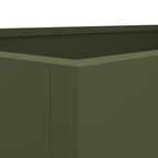 Fioriera Verde Oliva 62x30x29 cm in Acciaio
