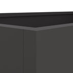 Fioriera Nera 62x30x29 cm in Acciaio