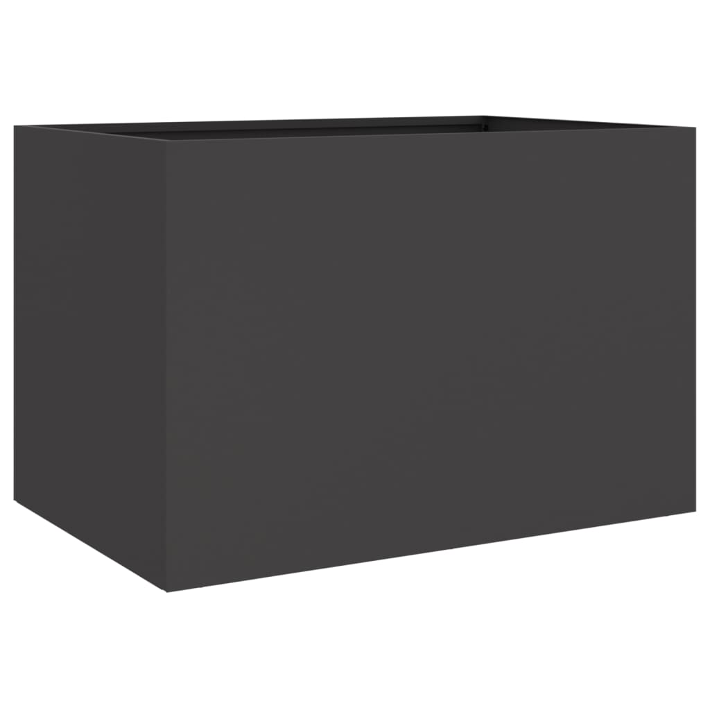 Fioriera Nera 62x47x46 cm in Acciaio