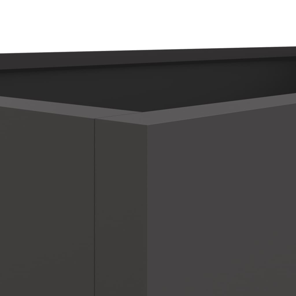 Fioriera Nera 62x47x46 cm in Acciaio