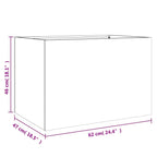Fioriera Nera 62x47x46 cm in Acciaio