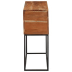 Tavolo Consolle 110x30x75cm in Legno Massello di Acacia e Ferro