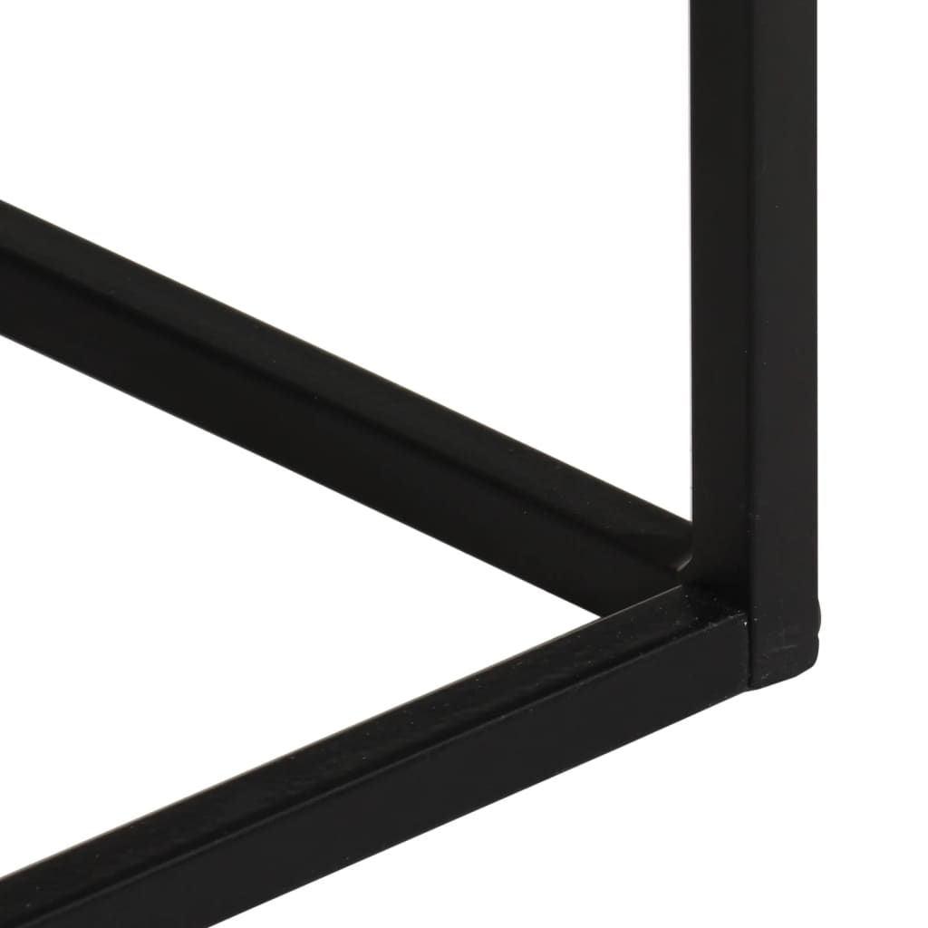 Tavolo Consolle 110x30x75cm in Legno Massello di Acacia e Ferro