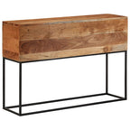 Tavolo Consolle 110x30x75cm in Legno Massello di Acacia e Ferro