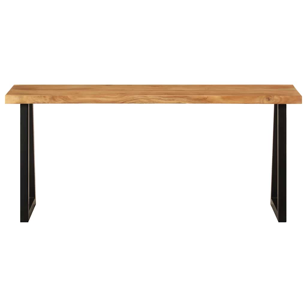 Panca con Bordi Vivi 105 cm in Legno Massello di Acacia