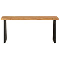 Panca con Bordi Vivi 105 cm in Legno Massello di Acacia