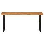 Panca con Bordi Vivi 105 cm in Legno Massello di Acacia