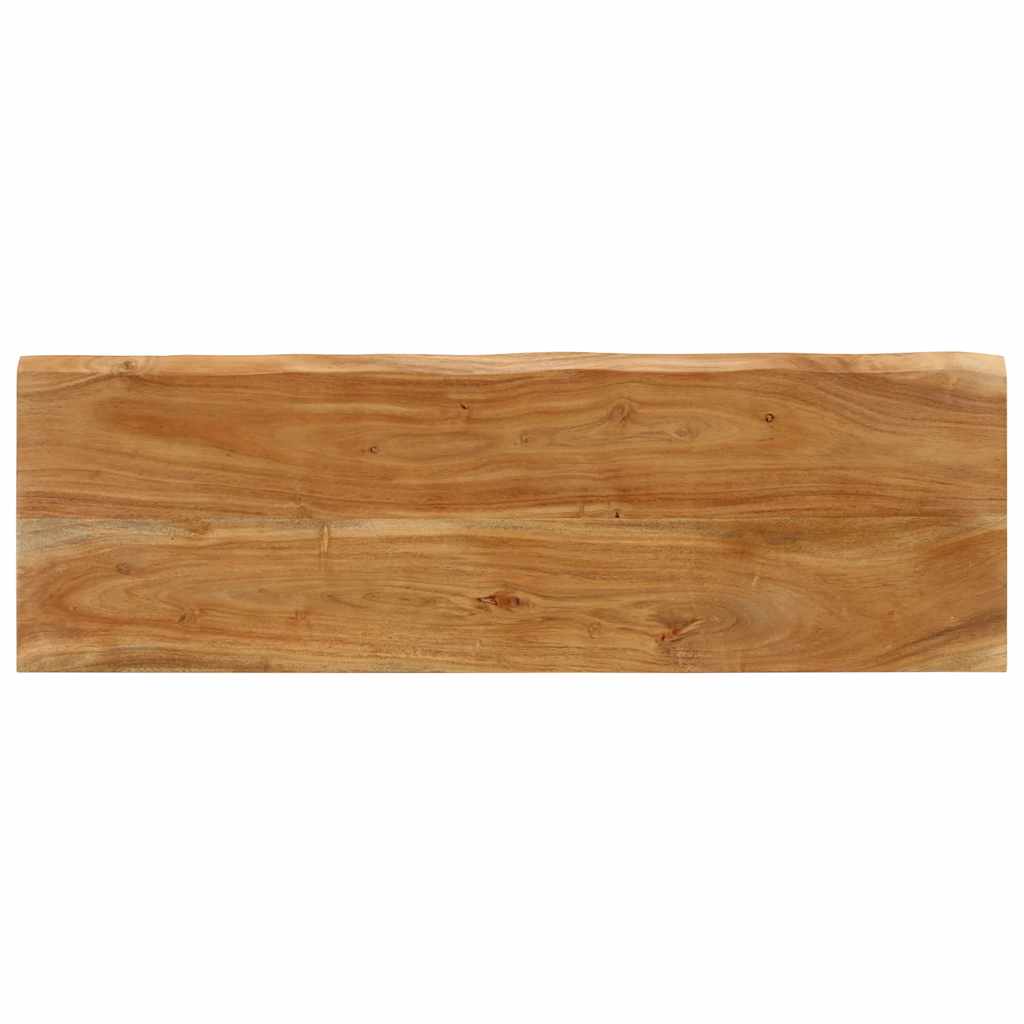 Panca con Bordi Vivi 105 cm in Legno Massello di Acacia