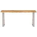 Panca con Bordi Vivi 105 cm in Legno Massello di Acacia