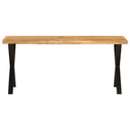 Panca con Bordi Vivi 105 cm in Legno Massello di Acacia