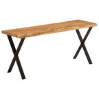 Panca con Bordi Vivi 105 cm in Legno Massello di Acacia