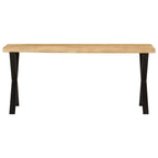 Panca con Bordi Vivi 105 cm in Legno Massello di Mango