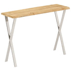Tavolo Consolle Bordi Vivi 105x33x76 cm Legno Massello di Mango