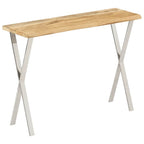 Tavolo Consolle Bordi Vivi 105x33x76 cm Legno Massello di Mango