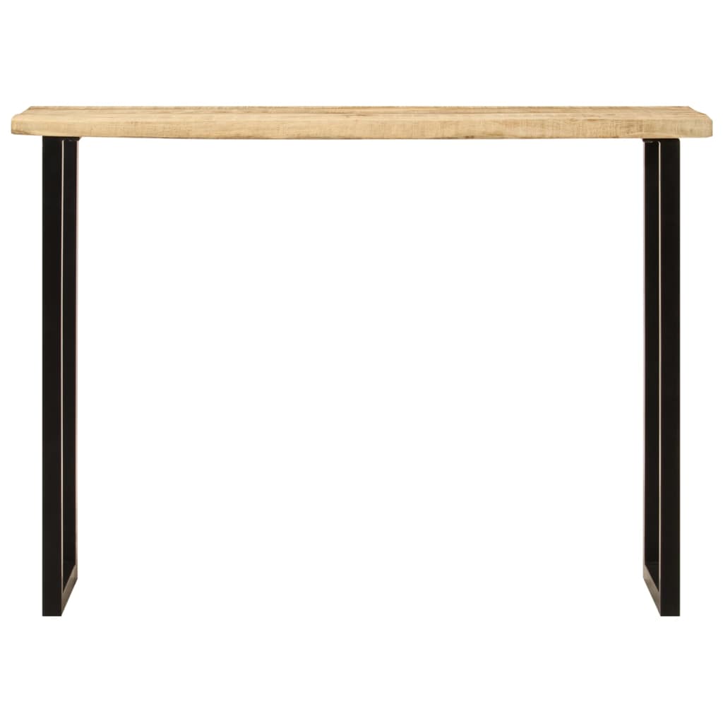 Tavolo Consolle Bordi Vivi 105x33x76 cm Legno Massello di Mango