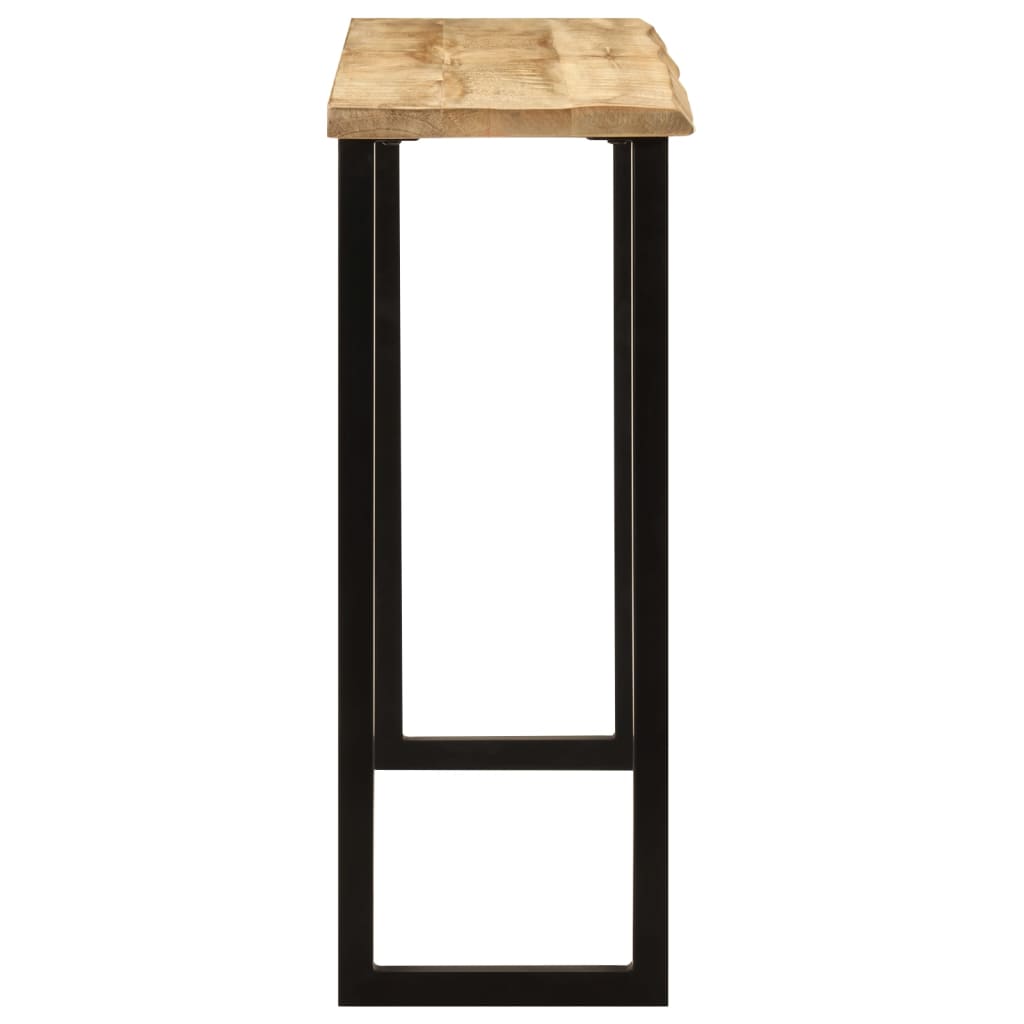 Tavolo Consolle Bordi Vivi 105x33x76 cm Legno Massello di Mango