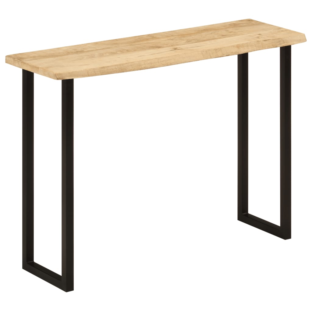 Tavolo Consolle Bordi Vivi 105x33x76 cm Legno Massello di Mango