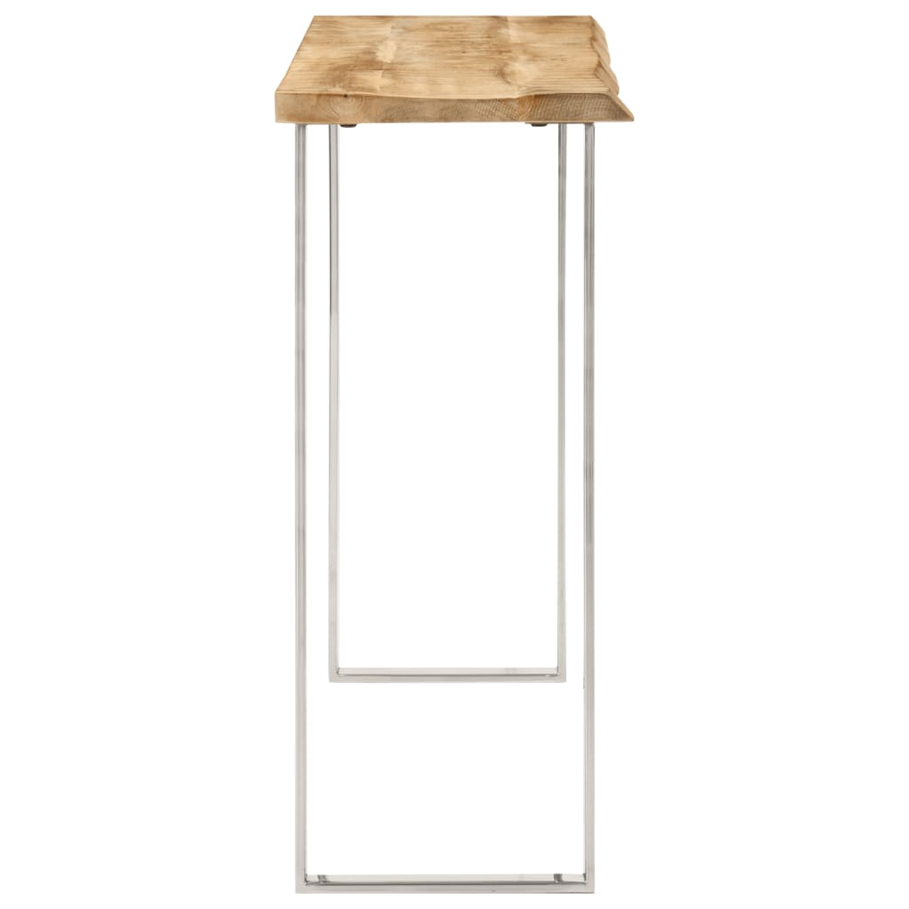 Tavolo Consolle Bordi Vivi 105x33x76 cm Legno Massello di Mango