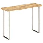 Tavolo Consolle Bordi Vivi 105x33x76 cm Legno Massello di Mango