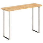Tavolo Consolle Bordi Vivi 105x33x76 cm Legno Massello di Mango