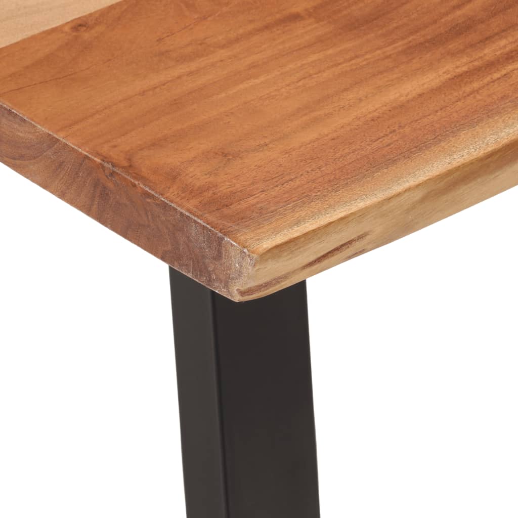 Tavolino da Salotto 110x55x40 cm in Legno Massello di Acacia