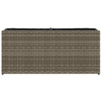 Fioriere da Giardino con 2 Vasi Grigie 90x20x40cm in Polyrattan