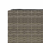 Fioriere da Giardino con 2 Vasi Grigie 90x20x40cm in Polyrattan