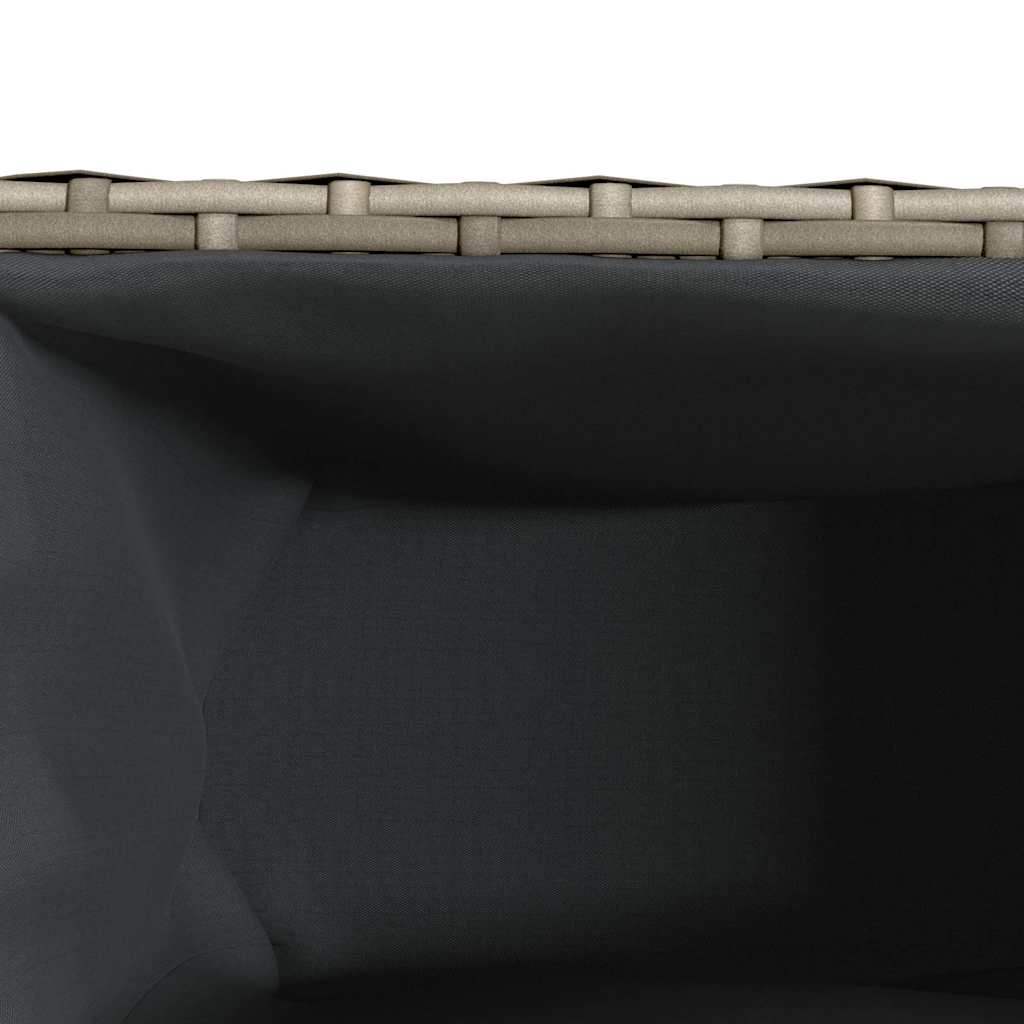 Fioriere da Giardino con 2 Vasi Grigie 90x20x40cm in Polyrattan