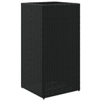Fioriere da Giardino 2 pz Nere 40x40x80 cm in Polyrattan